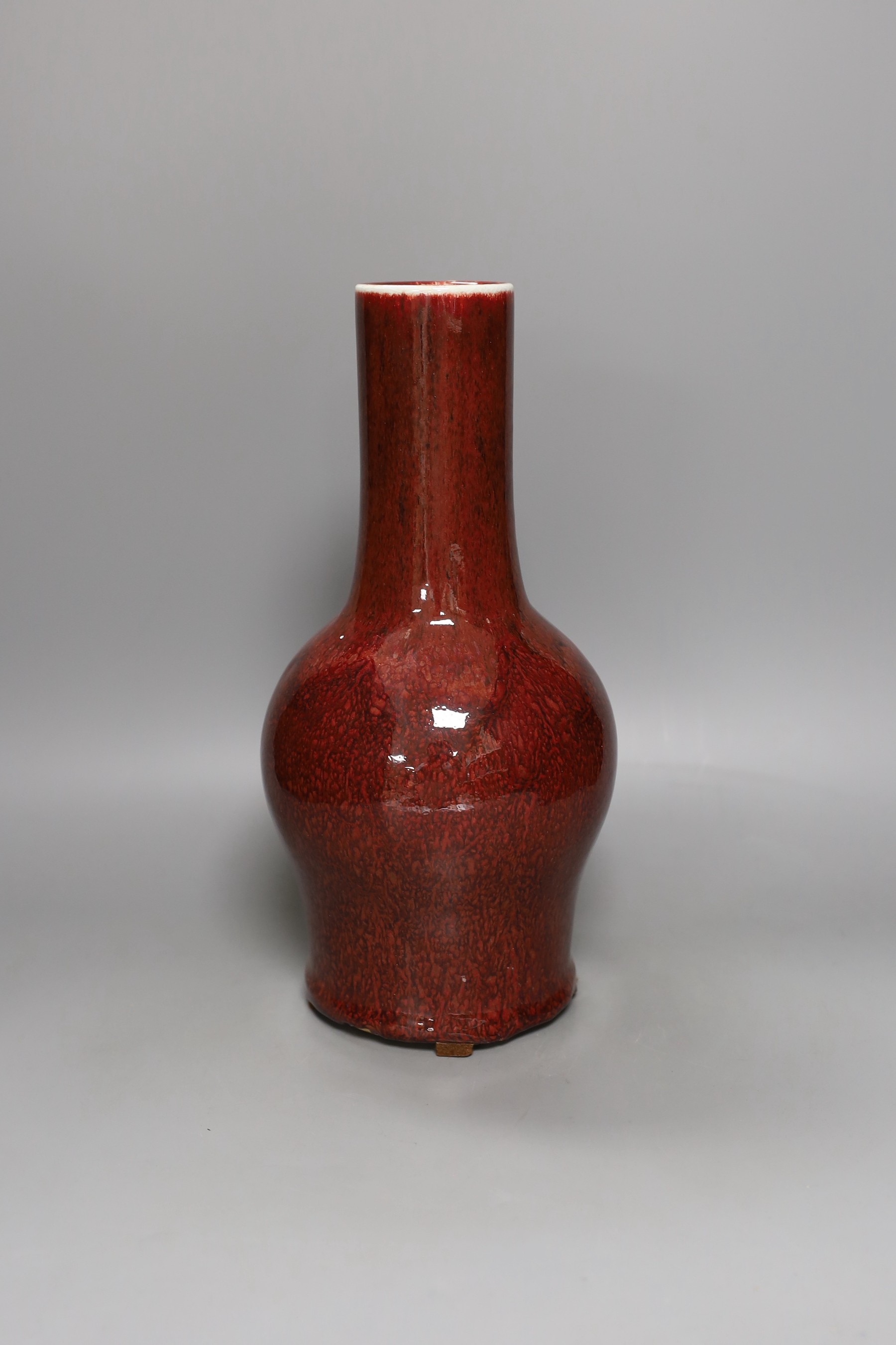 A Chinese sang de boeuf vase, 33cm